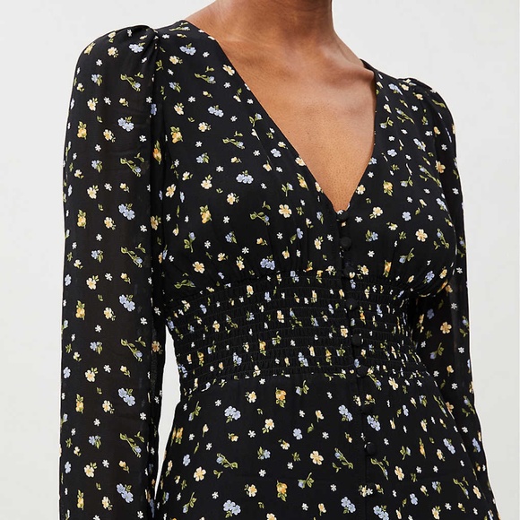 Reformation Alani Floral-print Crepe Mini Dress In Posie - Size 2 - Picture 3 of 7